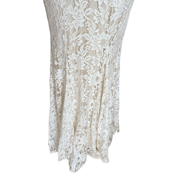 Lulus White Lace Cap Sleeve Plunge Mermaid Maxi Dress Size XS - Picture 9 of 12